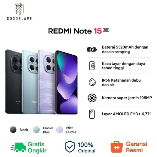 Xiaomi Redmi Note 15 8/256 5G NFC Garansi Resmi