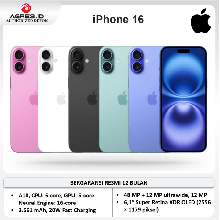 iPhone 16 128GB Garansi Resmi Indonesia