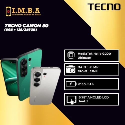 Tecno Camon 50 8GB + 128/256GB Garansi Resmi Indonesia