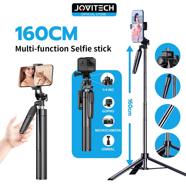 Jovitech A36 Tongsis Bluetooth Selfie Stick Tripod 160cm Wit