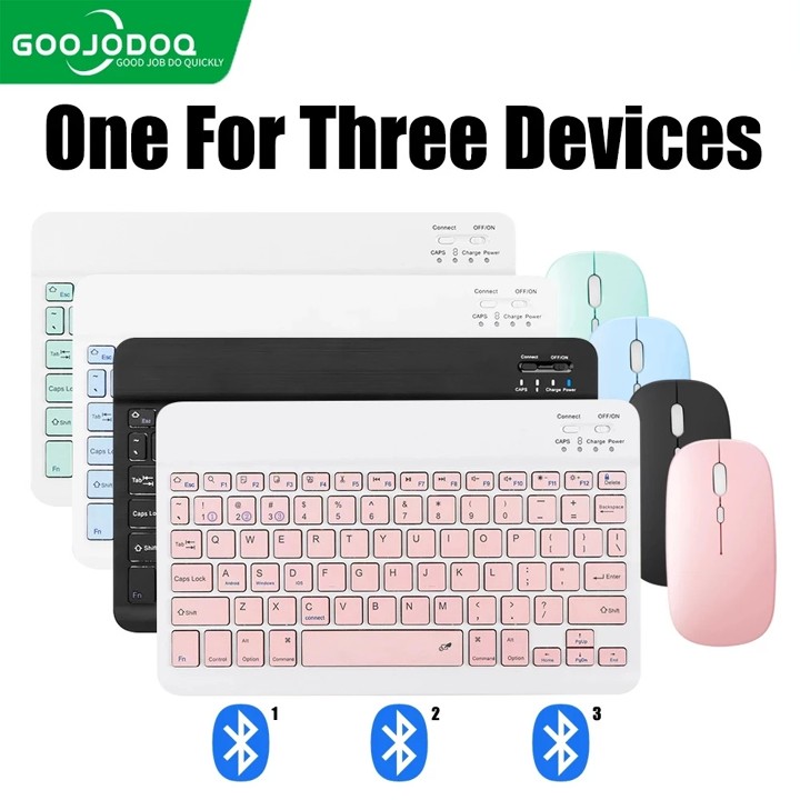 Goojodoq 2nd gen Pro 10 Inch 3 in 1 Wireless Bluetooth Keybo