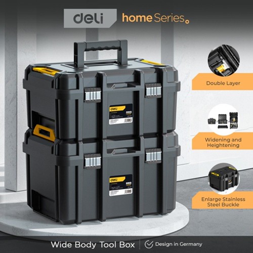 Deli Kotak Penyimpanan Perkakas Tool Box 17 Inch 30 KG Kapasitas EDL432522X