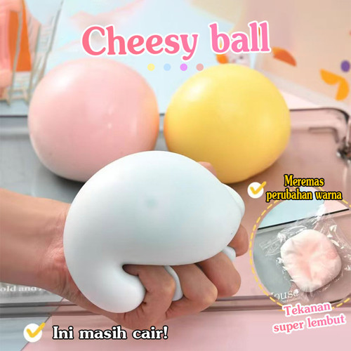 Mainan dekompresi mencubit rebound lambat yang menyenangkan Big Cheese Ball Jumb