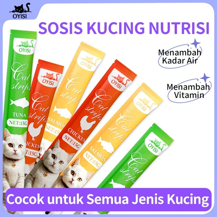 10/35/65 PCS Snack Kucing Creamy 15g Makanan Basah Kitten Dewasa Exp 2027