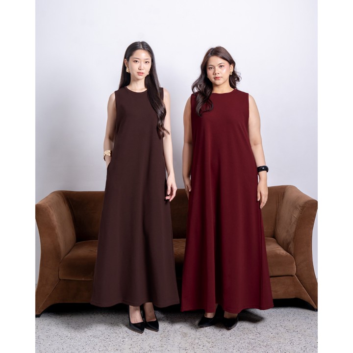 Nomitee's Vania Dress Tanpa Lengan