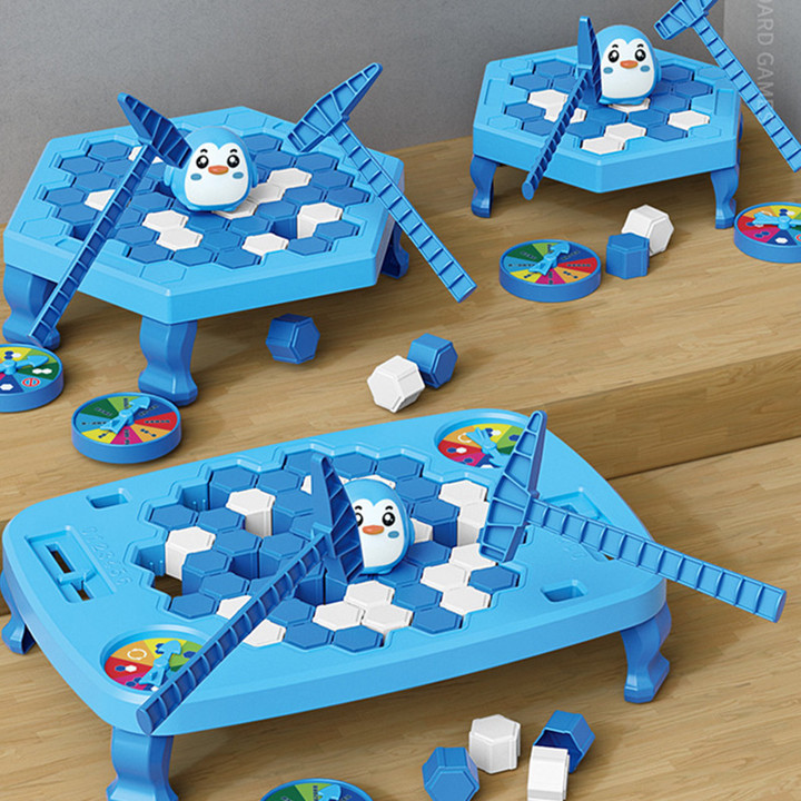 Geetoy Large Trap Puzzle Papan Ice Breaking Penguin Games Mainan Interaktif Untuk Hadiah Anak -anak