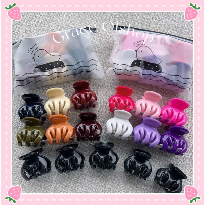 6pcs jedai bangkok / jepit rambut jedai bangkok / jepit rambut wanita 5cm / jedai glossy 5 cm KD - JD 9937