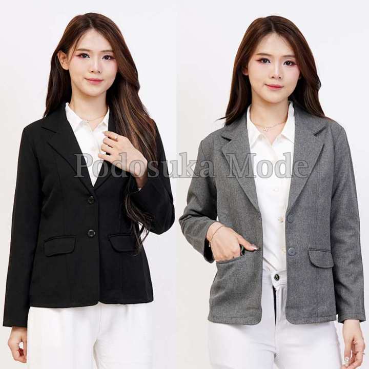 Blezer Kerja Wanita Blezer Wanita Formal Blazer Kantor Wanita Premium Atasan Jas Cewek Kantor Jumbo Premium