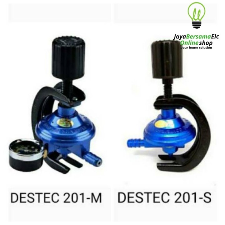 Kepala Gas / Regulator Gas Destec Tekanan Rendah Meter 201M/ Auto 201S / COM - U12R / U12RM BLACK