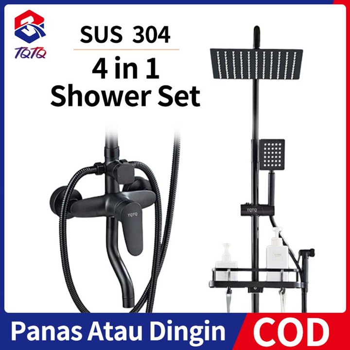 TQTQ SUS 304 Shower Set Shower Kamar Mandi Rain Shower Kotak Shower Mandi Set Stainless