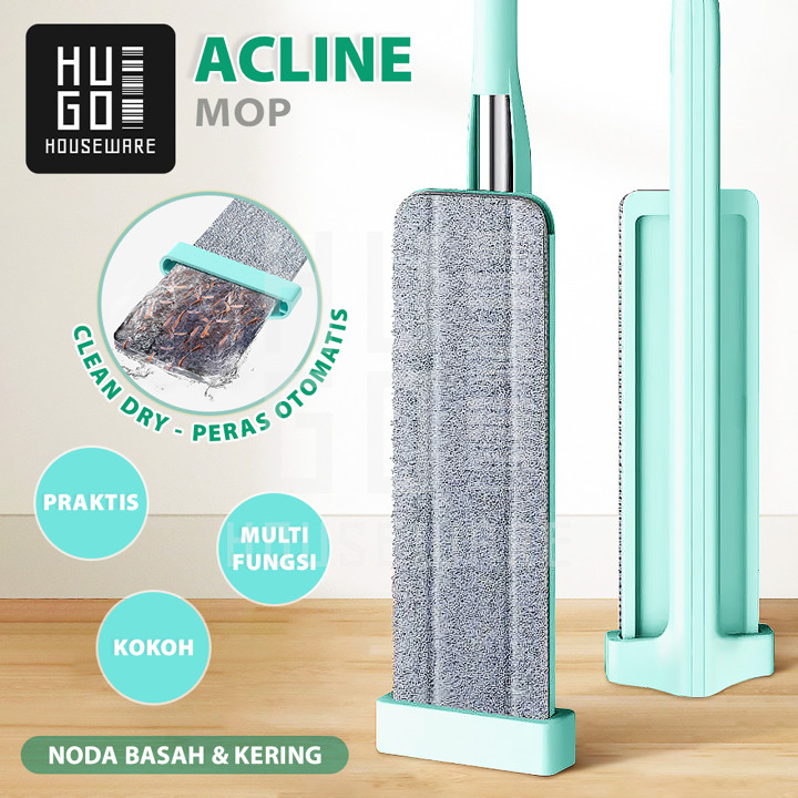 HUGO Alat Pel Praktis Tarik Peras Otomatis Ultra Mop Acline Pel Lantai Mop