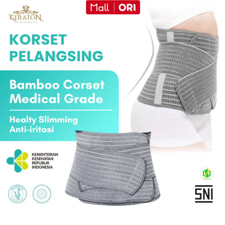 Keraton - Korset Pelangsing Pasca Melahirkan Nano Bamboo - FAST SLIM Antibakteri & Aman untuk Caesar