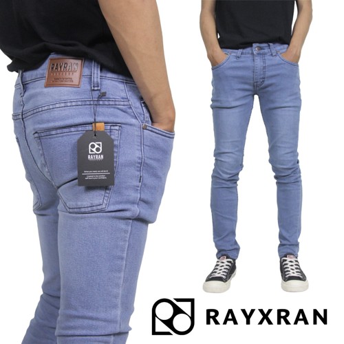 RAYXRAN Celana Jeans Panjang Pria Basic Bioblitz Slimfit Stretch