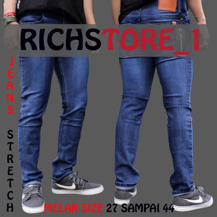 Celana Panjang Jeans Pria Ukuran Jumbo / Bige Size Melar Jeans Slimfit 27 sampai 42