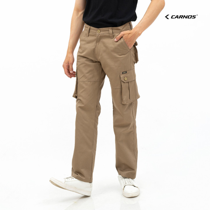 Carnos | Celana Cargo Panjang Reguler Pria Mocca
