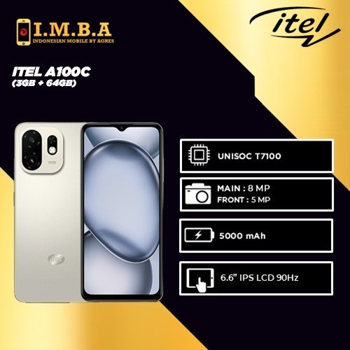 Itel A100C 3GB/64GB Garansi Resmi Itel Indonesia