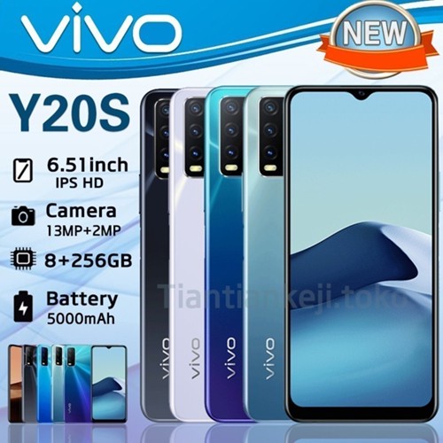 Murah Cuci Gudang  hp vivo Y20s G Ram 8/256GB Smartphone LET 6.51 inches Dual SIM 13MP+8MP Murah Promosi